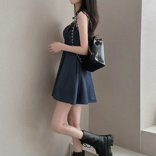 French Retro Slim A-Line Dress