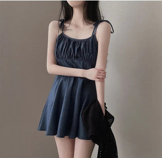 French Retro Slim A-Line Dress