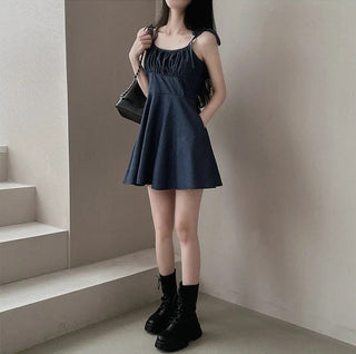 French Retro Slim A-Line Dress