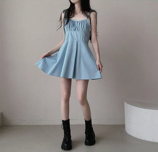 French Retro Slim A-Line Dress