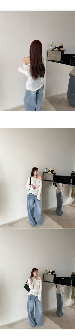 Tied Long Sleeve Knit Tops