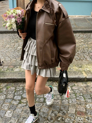 Retro PU Leather Jacket