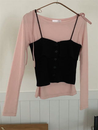 Bow Lace Up Long Sleeve Shirt