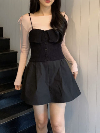 Bow Lace Up Long Sleeve Shirt