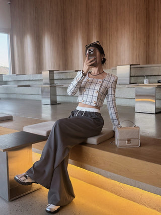 Patchwork Waist Casual Pants