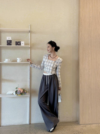 Patchwork Waist Casual Pants