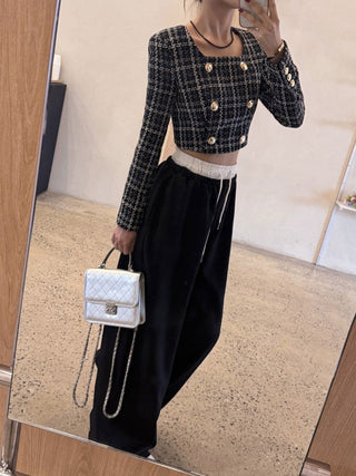 Patchwork Waist Casual Pants