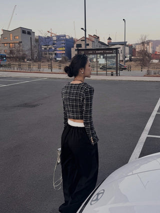 Patchwork Waist Casual Pants