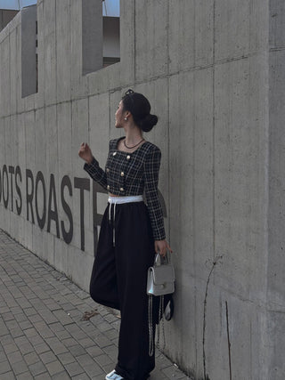 Patchwork Waist Casual Pants