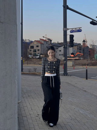 Patchwork Waist Casual Pants