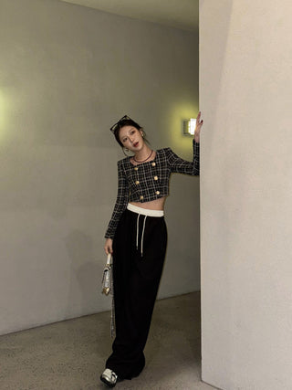 Patchwork Waist Casual Pants