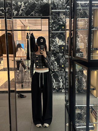 Patchwork Waist Casual Pants