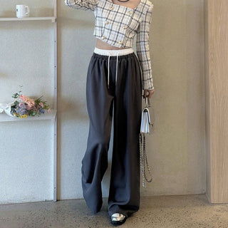 Patchwork Waist Casual Pants