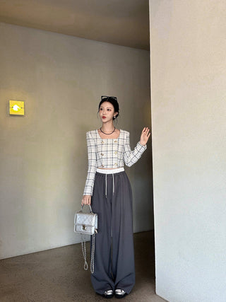 Patchwork Waist Casual Pants