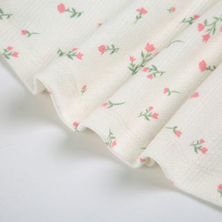 Floral Round Neck Lace Tops