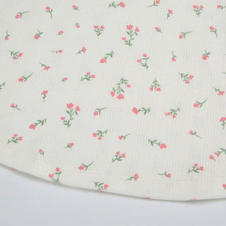 Floral Round Neck Lace Tops