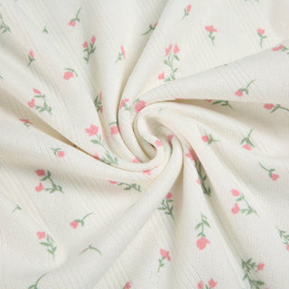 Floral Round Neck Lace Tops