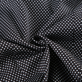 Polka Dot Puff Sleeve Button Top