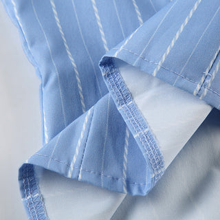 Blue Vertical Striped Shirts