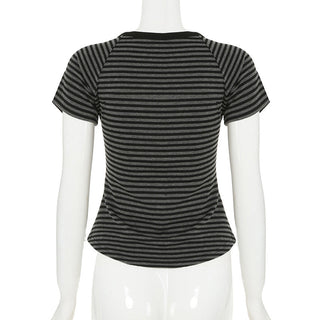 Vintage Stripe V-Neck Top