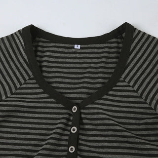 Vintage Stripe V-Neck Top