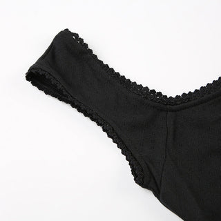 Bow Pleated Square Collar Top