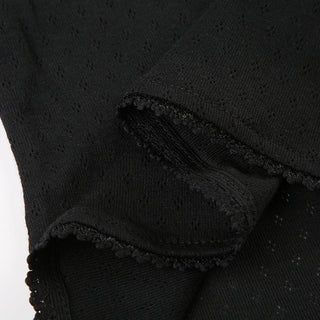 Bow Pleated Square Collar Top