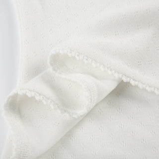 Bow Pleated Square Collar Top