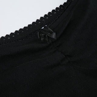 Bow Pleated Square Collar Top