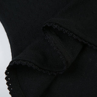 Bow Pleated Square Collar Top