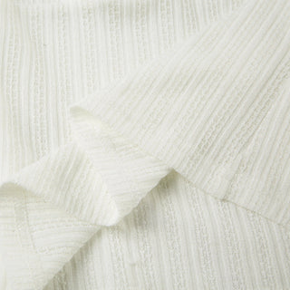 U-Neck Bow Texture Top