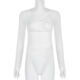 Love Texture Square Neck Top