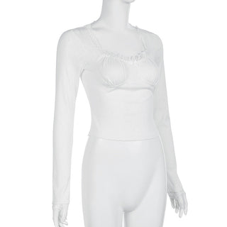 Love Texture Square Neck Top