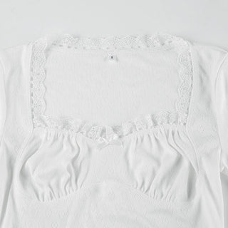 Love Texture Square Neck Top