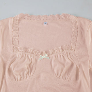 Love Texture Square Neck Top