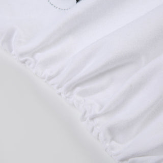 3D Bow Contrast Round Neck Top