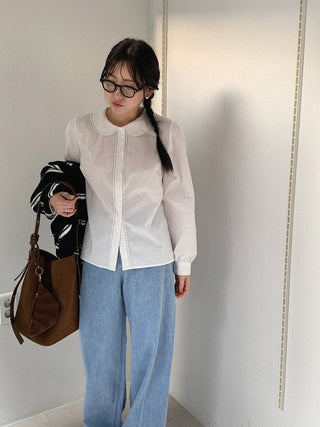 Doll Collar Lace Shirt