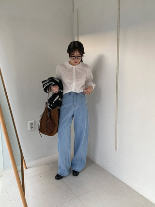 Doll Collar Lace Shirt