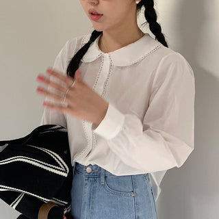 Doll Collar Lace Shirt