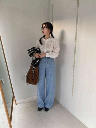 Doll Collar Lace Shirt