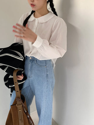 Doll Collar Lace Shirt