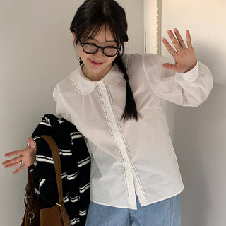 Doll Collar Lace Shirt