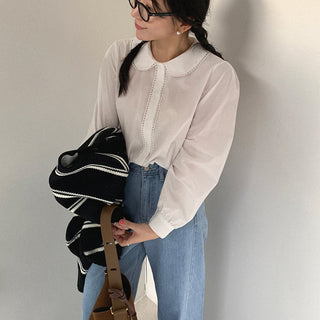 Doll Collar Lace Shirt