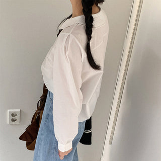 Doll Collar Lace Shirt