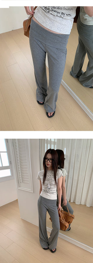 knit bootcut pants