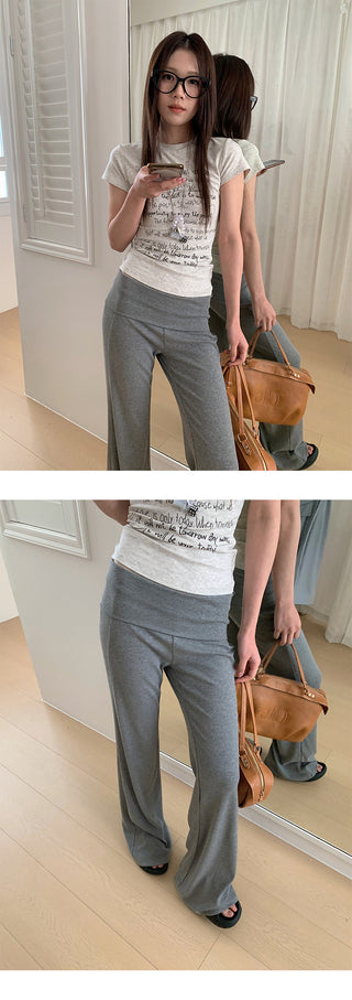 knit bootcut pants