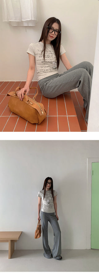knit bootcut pants
