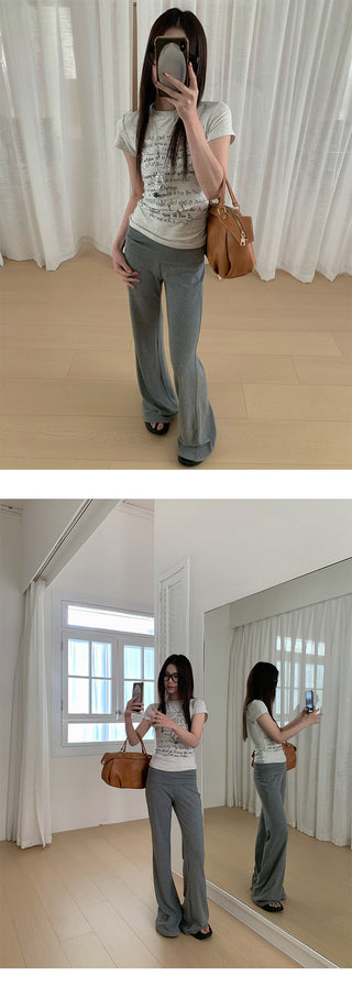 knit bootcut pants