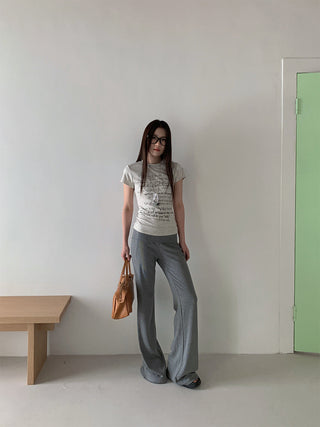 knit bootcut pants