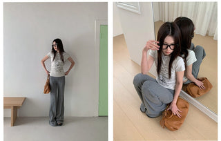 knit bootcut pants